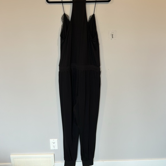 Cami NYC Estella Racerback Black Lace Trim Jumpsuit - Picture 10 of 15